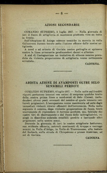 Il diario della nostra guerra : bollettini ufficiali dell'esercito e della marina